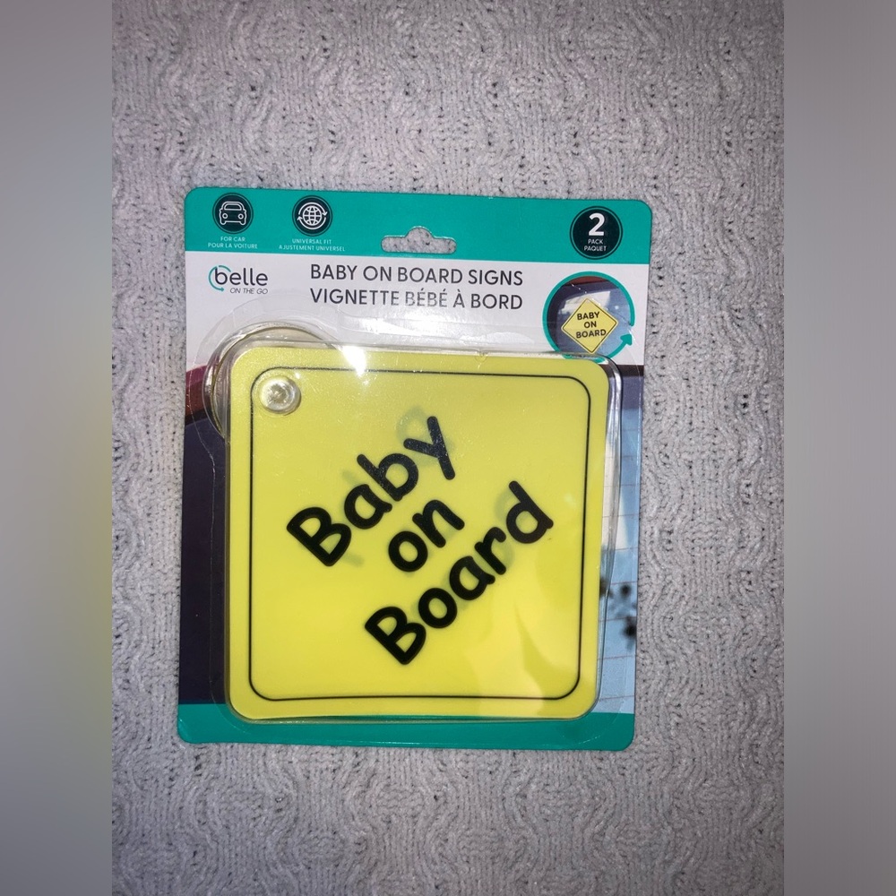 2 Baby on board signs brand new